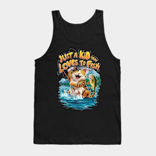 Whiskered Purrfection: A Feline Fishermans Delight Tank Top